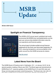 MSRB Update Winter 2024 cover