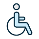 Icon of a person in a wheelchair