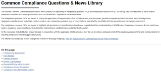 compliance news library screenshot